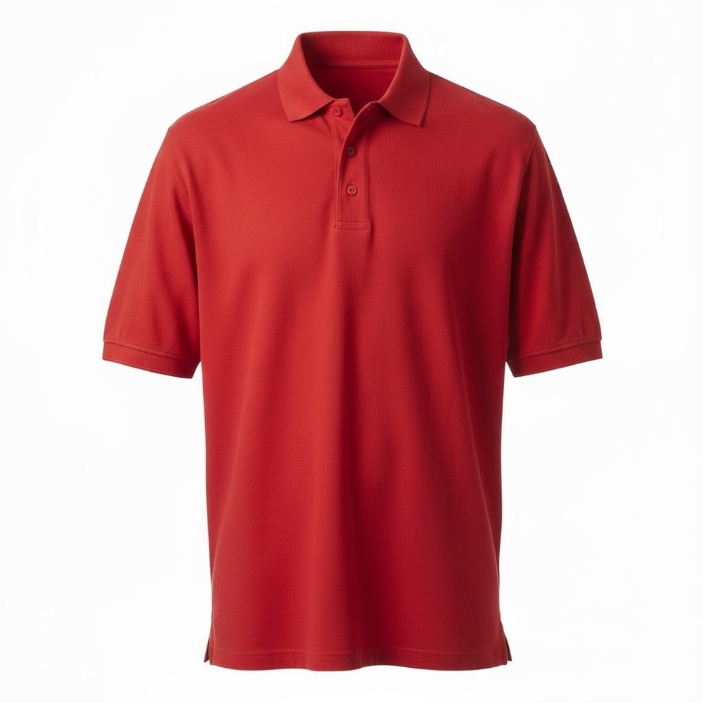 Retreat Short Sleeve Polo Shirt Mens Medium Cotton Red